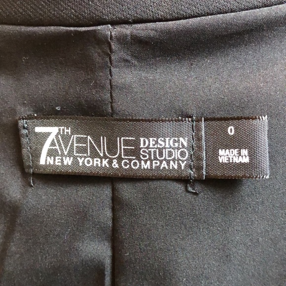 NY&Co 7th Avenue Design Studio Black Double Breasted Blazer NWOT - Picture 6 of 8